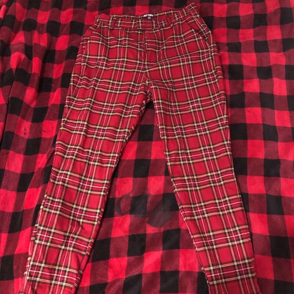 Hot Topic Pants - Hot Topic, Medium Red Plaid pants..